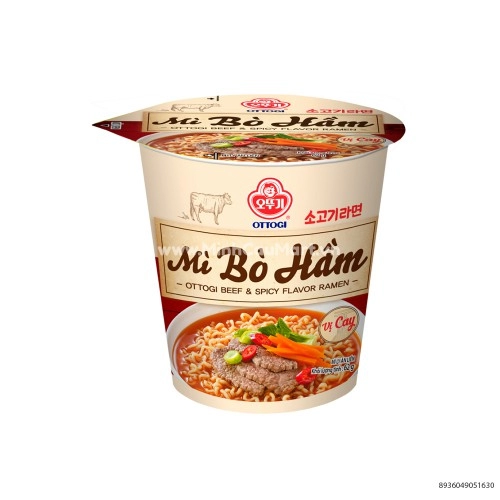 Mì Ly Bò Hầm Cay Ottogi 62g Mì Ly Bò Hầm Cay Ottogi 62g